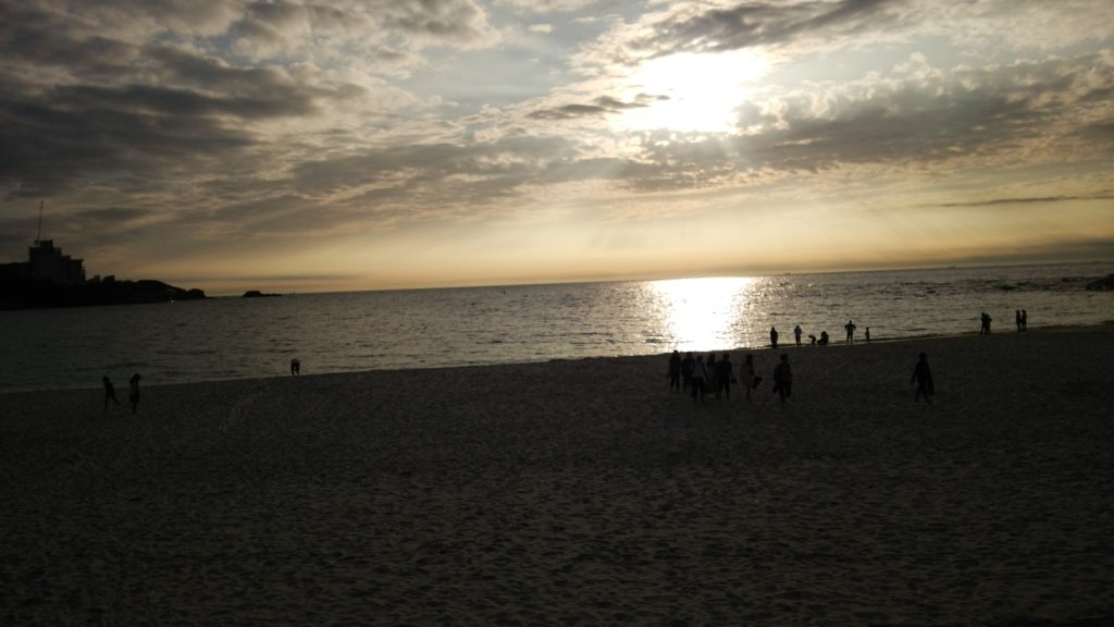 白良浜の夕日
