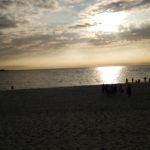 白良浜の夕日